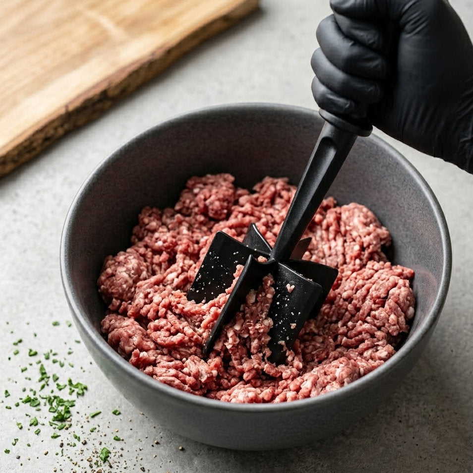 Yummolocosh Multi-Functional Kitchen Meat & Potato Masher | Professional Culinary Grade Design