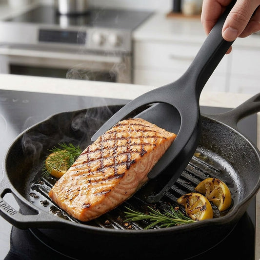 Yummolocosh Silicone Grip & Flip Spatula: The Ultimate Multi-Functional Tongs for Precision Cooking and Effortless Serving