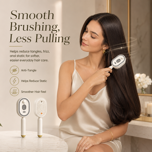 ⏳Last Day 50% OFF⏳-- 🙆‍♀️Spray Air Cushion Massage Comb Self-Cleaning Anti-Tangle Essential Oil Mist Hair Care Comb Anti-Static Volumizing Aromatherapy Comb Perfect Gift for Mom and Girlfriend