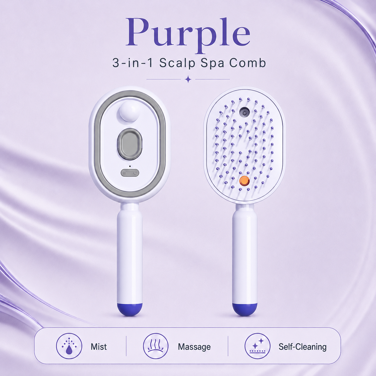 🙆‍♀️Spray Air Cushion Massage Comb Self-Cleaning Anti-Tangle Essential Oil Mist Hair Care Comb Anti-Static Volumizing Aromatherapy Comb Perfect Gift for Mom and Girlfriend (Copy)