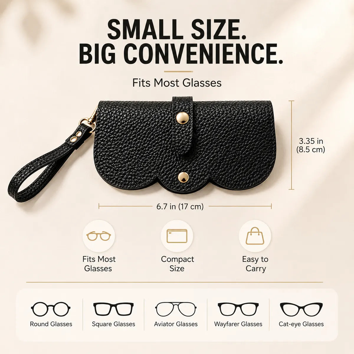 ⏳Last Day 50% OFF⏳-Clip-On Glasses Case – Slim Foldable Eyewear Pouch for Handbags👓