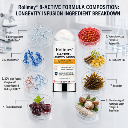 Pharmacist Recommended 🏆 Rolimey® 8-ACTIVE Longevity Solid Serum Stick