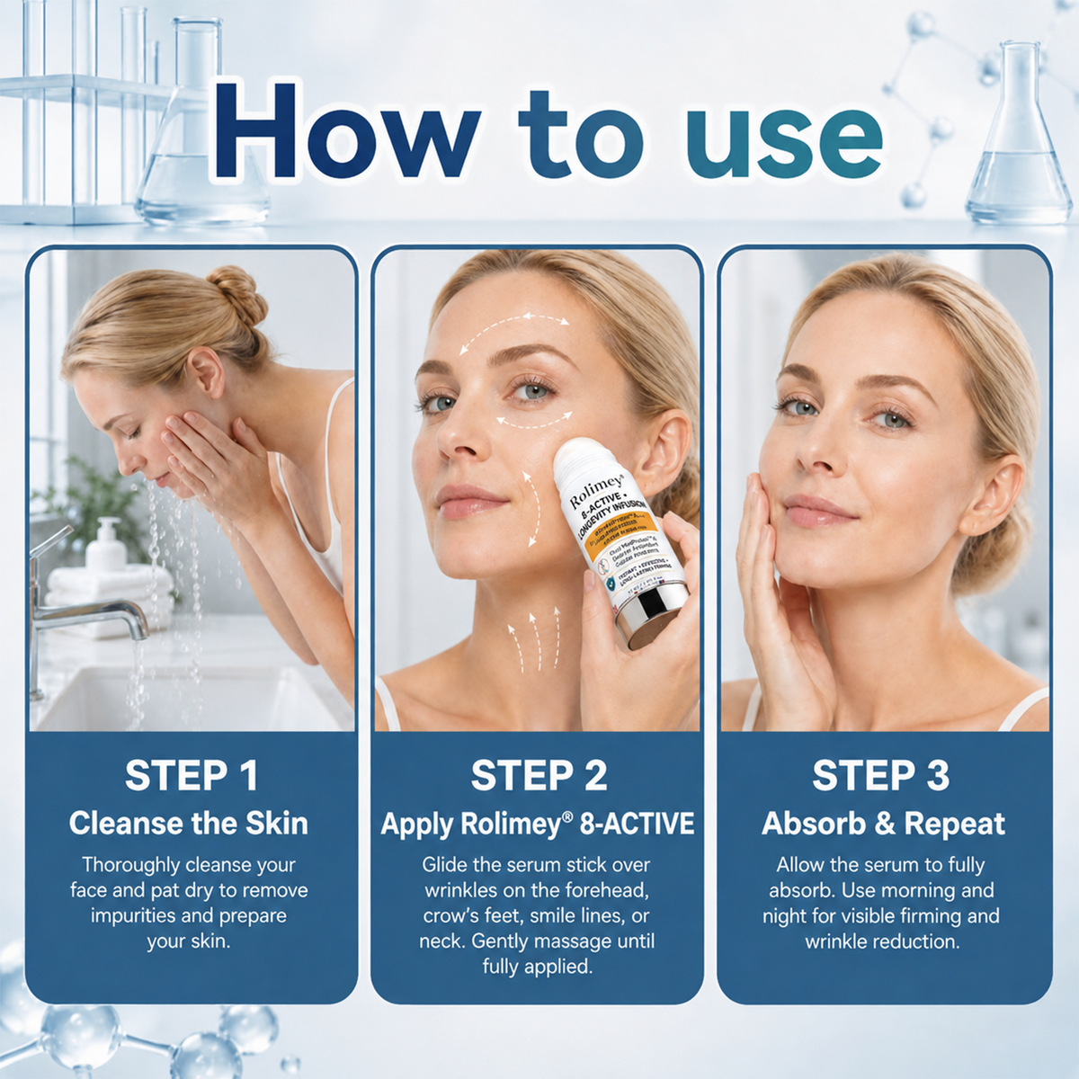 Pharmacist Recommended 🏆 Rolimey® 8-ACTIVE Longevity Solid Serum Stick