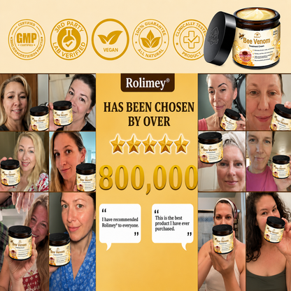 🔥Rolimey® Bee Venom Skin Treatment Cream - (Helping with acne, wart, rosacea, psoriasis, age spots, eczema, and reducing the appearance of stretch marks)