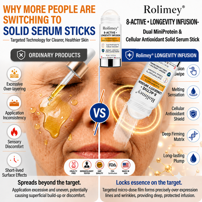Pharmacist Recommended 🏆 Rolimey® 8-ACTIVE Longevity Solid Serum Stick