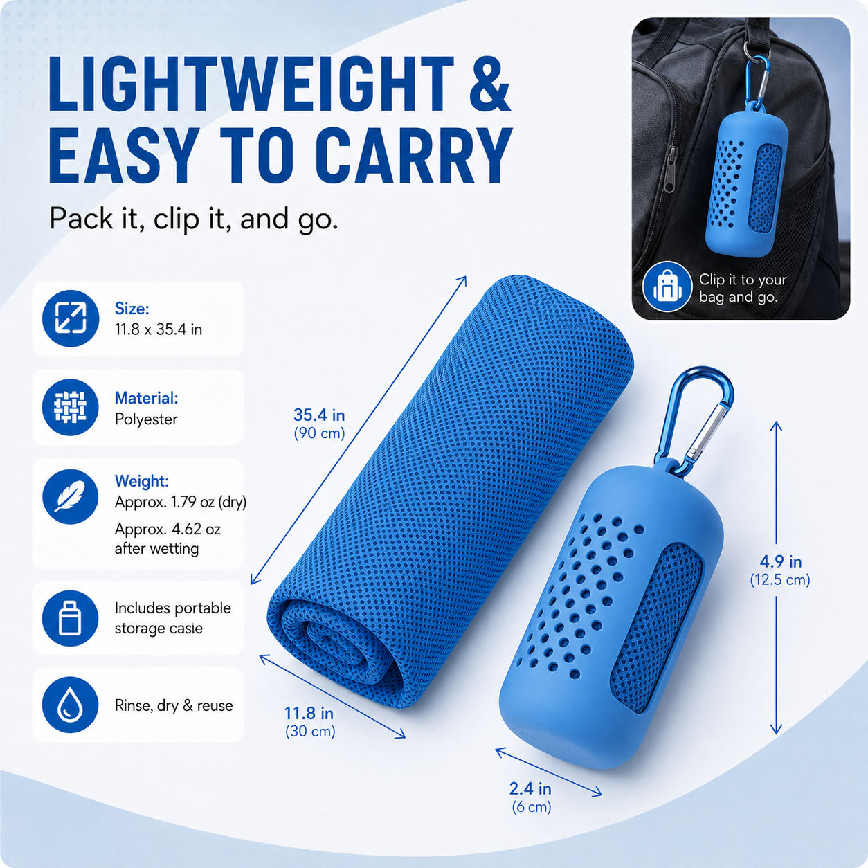 🏃❄️Cold Sweat Towel You Can Use Anywhere, Anytime! Reusable Soft Absorbent Cooling Portable