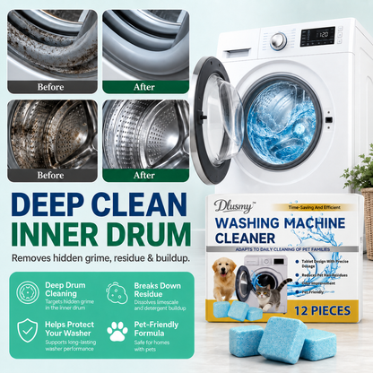 🐕 Pet-Friendly Washing Machine Cleaner Tablets – Deep Clean, Deodorize & Remove Hidden Buildup.