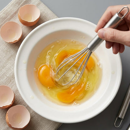 Yummolocosh Manual Egg Whisk: High-Performance Multi-Color Balloon Beater with Ergonomic Stainless Steel Handle for Professional Baking