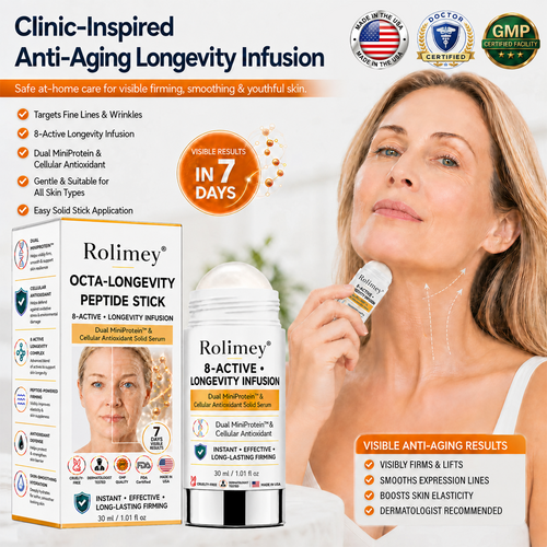 Pharmacist Recommended 🏆 Rolimey® 8-ACTIVE Longevity Solid Serum Stick
