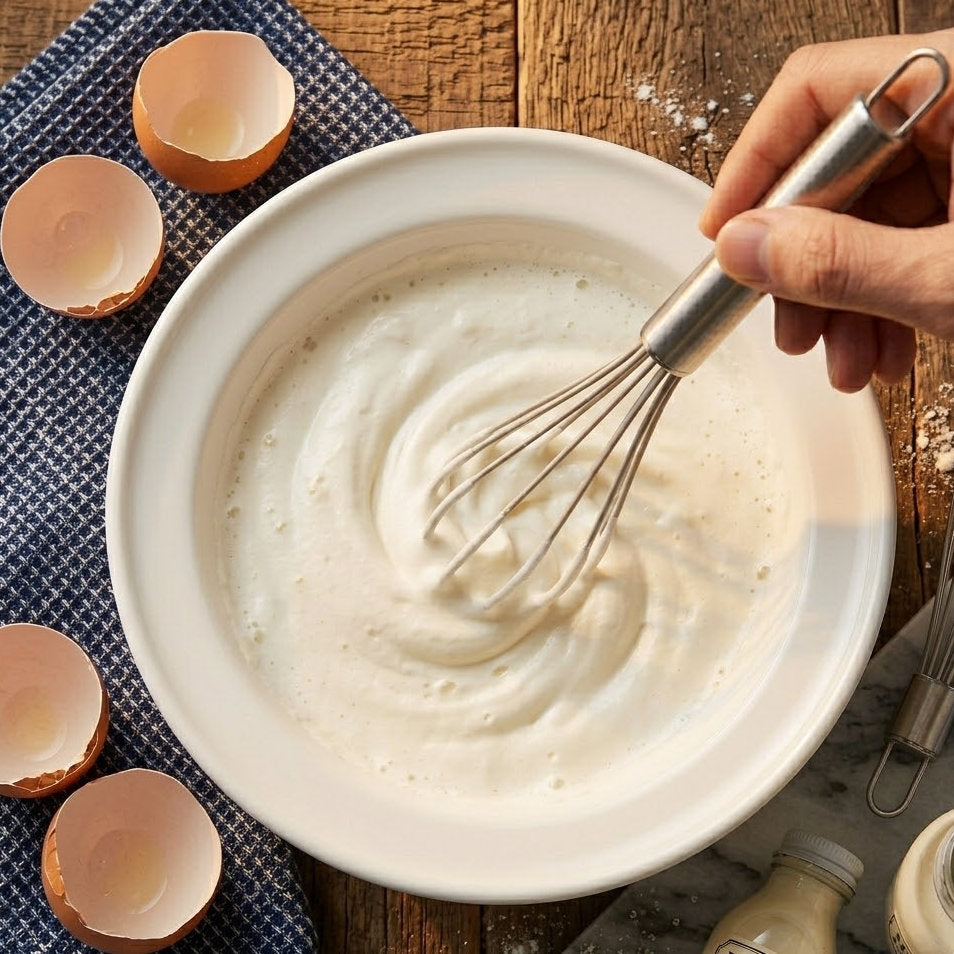 Yummolocosh Manual Egg Whisk: High-Performance Multi-Color Balloon Beater with Ergonomic Stainless Steel Handle for Professional Baking
