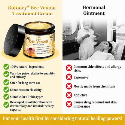 🔥Rolimey® Bee Venom Skin Treatment Cream - (Helping with acne, wart, rosacea, psoriasis, age spots, eczema, and reducing the appearance of stretch marks)