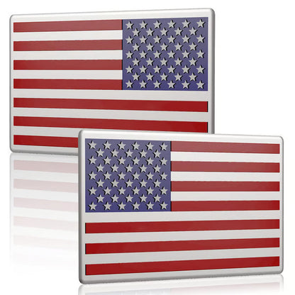 lainnovative® 3D American Flag Emblem Decal - Aluminum Alloy Material (Not Plastic)