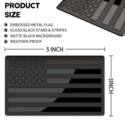 lainnovative® 3D American Flag Emblem Decal - Aluminum Alloy Material (Not Plastic)