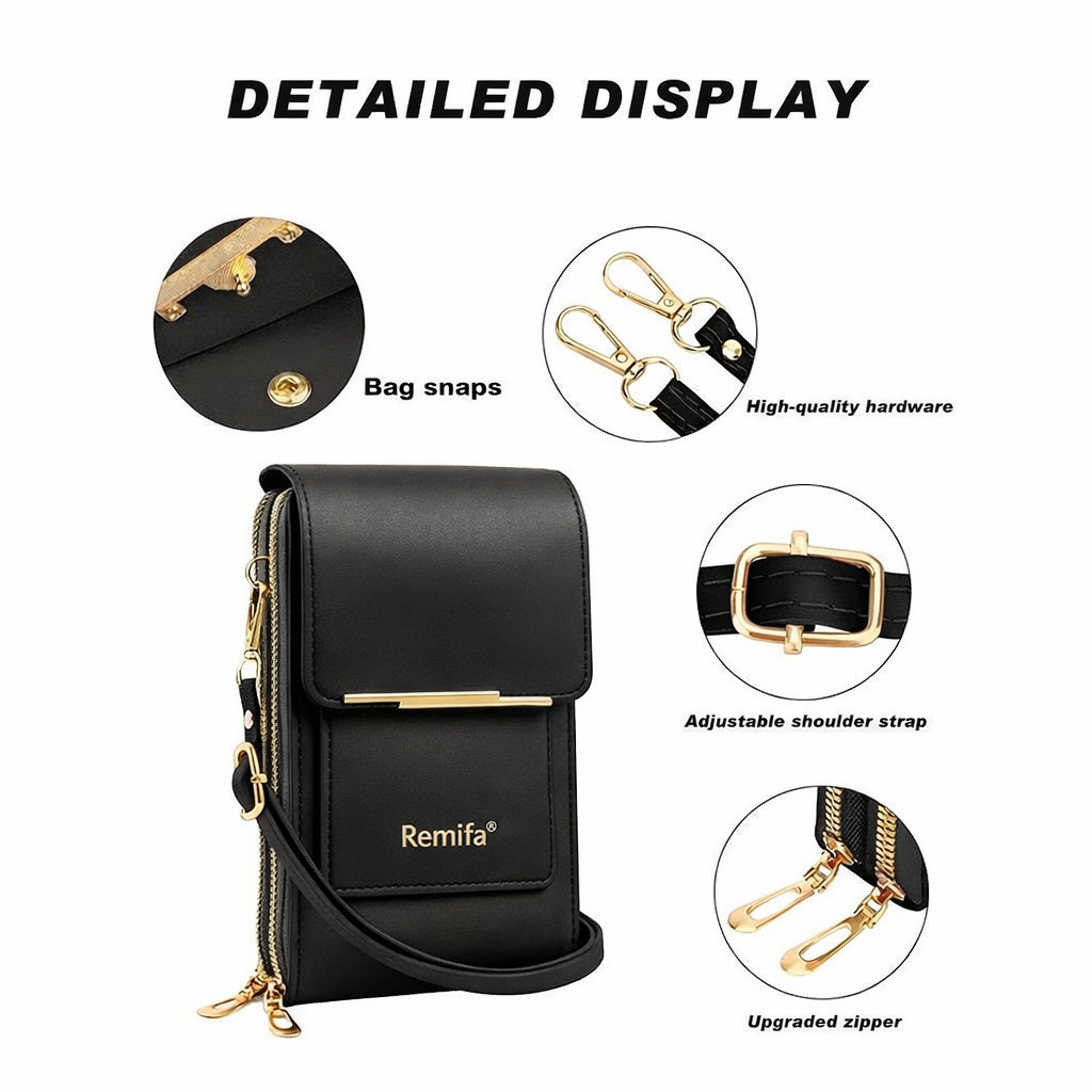 Remifa®2026 Trendy Minimalist Elegant Women's Touchscreen Crossbody Phone Wallet