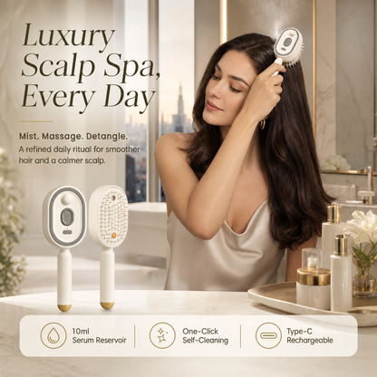⏳Last Day 50% OFF⏳-- 🙆‍♀️Spray Air Cushion Massage Comb Self-Cleaning Anti-Tangle Essential Oil Mist Hair Care Comb Anti-Static Volumizing Aromatherapy Comb Perfect Gift for Mom and Girlfriend