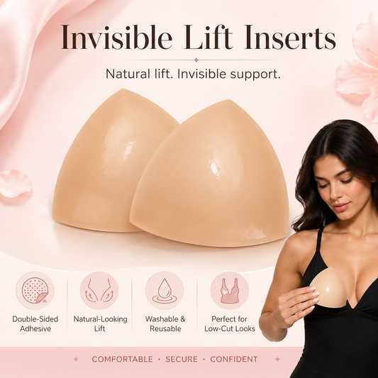 ⏳Last Day 50% OFF⏳-- Invisible Lift -  Sticky Fashion Bra Inserts Prevents Nipple Slips No Sewing Required Low Cut Tops Womenswear