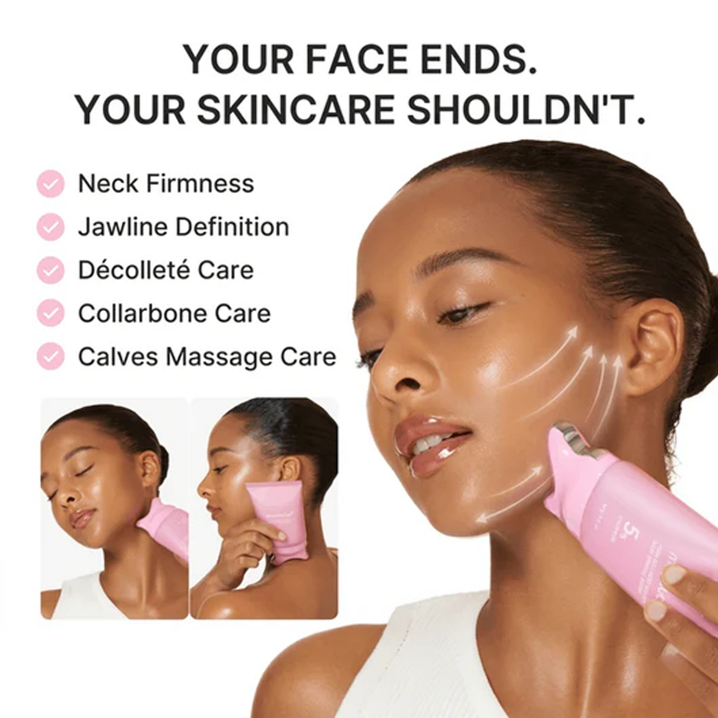 ✨ 5-Min Neck Lift Cream – PDRN Collagen Gua Sha, Firms Turkey Neck & Jawline