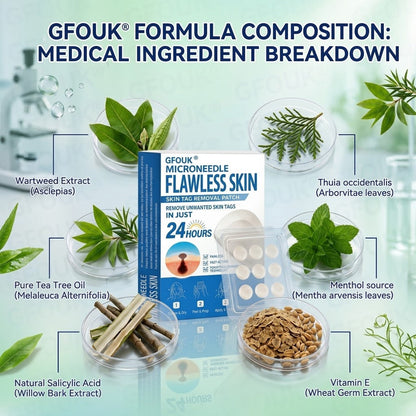 🌟 𝐎𝐟𝐟𝐢𝐜𝐢𝐚𝐥 𝐒𝐭𝐨𝐫𝐞 | 🌿GFOUK®  𝐁𝐨𝐭𝐚𝐧𝐢𝐜𝐚𝐥 𝐌𝐢𝐜𝐫𝐨𝐧𝐞𝐞𝐝𝐥𝐞 𝐇𝐲𝐝𝐫𝐨𝐜𝐨𝐥𝐥𝐨𝐢𝐝 𝐏𝐚𝐭𝐜𝐡 (𝐅𝐨𝐫 𝐒𝐤𝐢𝐧 𝐓𝐚𝐠𝐬, 𝐒𝐦𝐚𝐥𝐥 𝐒𝐤𝐢𝐧 𝐆𝐫𝐨𝐰𝐭𝐡𝐬, 𝐖𝐚𝐫𝐭𝐬, 𝐌𝐨𝐥𝐞𝐬, 𝐀𝐠𝐞 𝐒𝐩𝐨𝐭𝐬 & 𝐏𝐢𝐠𝐦𝐞𝐧𝐭𝐚𝐭𝐢𝐨𝐧 𝐂𝐨𝐧𝐜𝐞𝐫𝐧𝐬)