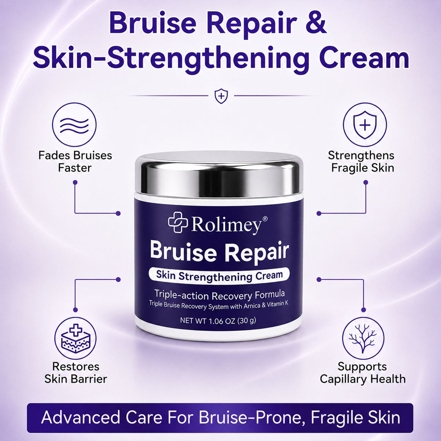 Rolimey® cream to repair bruises and strengthen the skin
