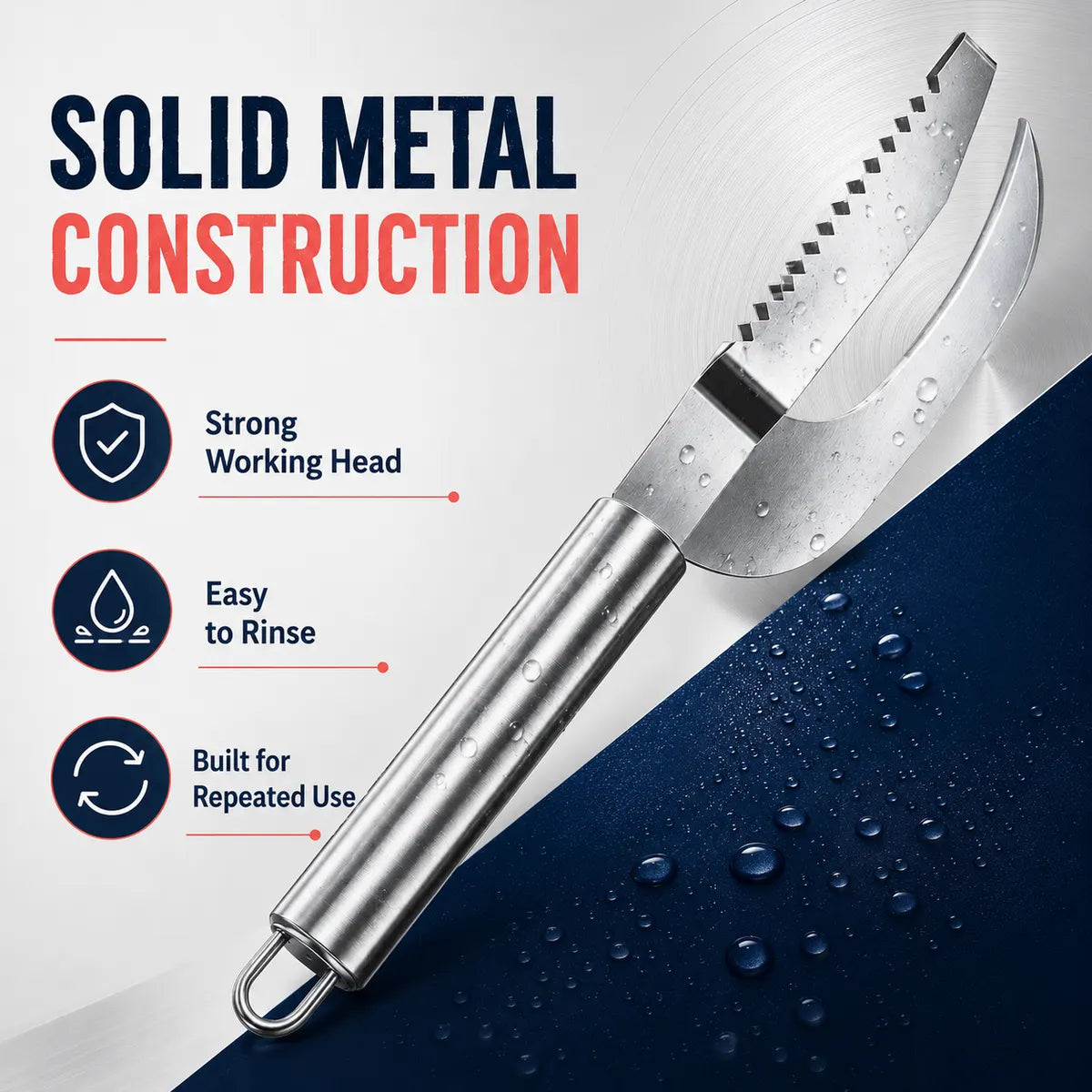 🔥Final 3 Hours: Buy 1, Get 3 FREE-Stainless Steel 3-in-1 Fish Cleaning Tool | Fish Maw Knife, Fish Scale Remover & Scraper for Kitchen