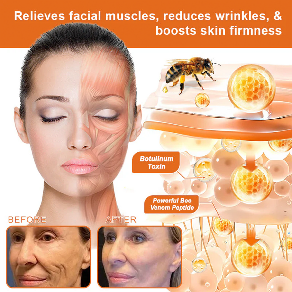🌟Official Brand Shop丨Rolimey® 🐝Bee venom Pro Comprehensive Cream—Tightening for Skin Types