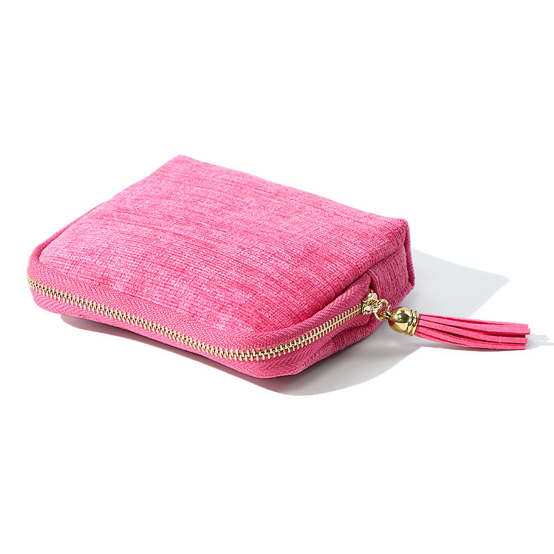🔥Final 3 Hours: Buy More Save More - Jewelry Zippered Pocket Case Travel Jewelry Bag Portable Organizer with Satin 5 Divided Compartments, Tassel Zipper, Modern Dustproof Durable Home Organizer, Ideal Gift for Her, Jewelry Boxes