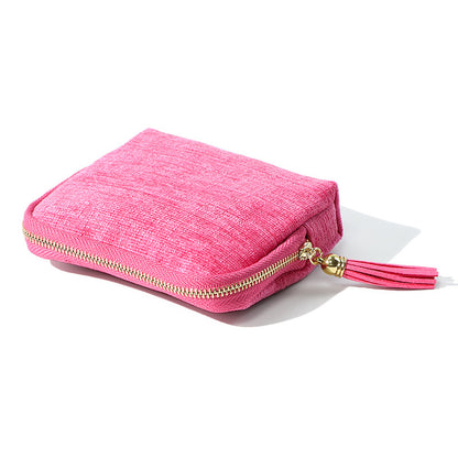 🔥Final 3 Hours: Buy More Save More - Jewelry Zippered Pocket Case Travel Jewelry Bag Portable Organizer with Satin 5 Divided Compartments, Tassel Zipper, Modern Dustproof Durable Home Organizer, Ideal Gift for Her, Jewelry Boxes