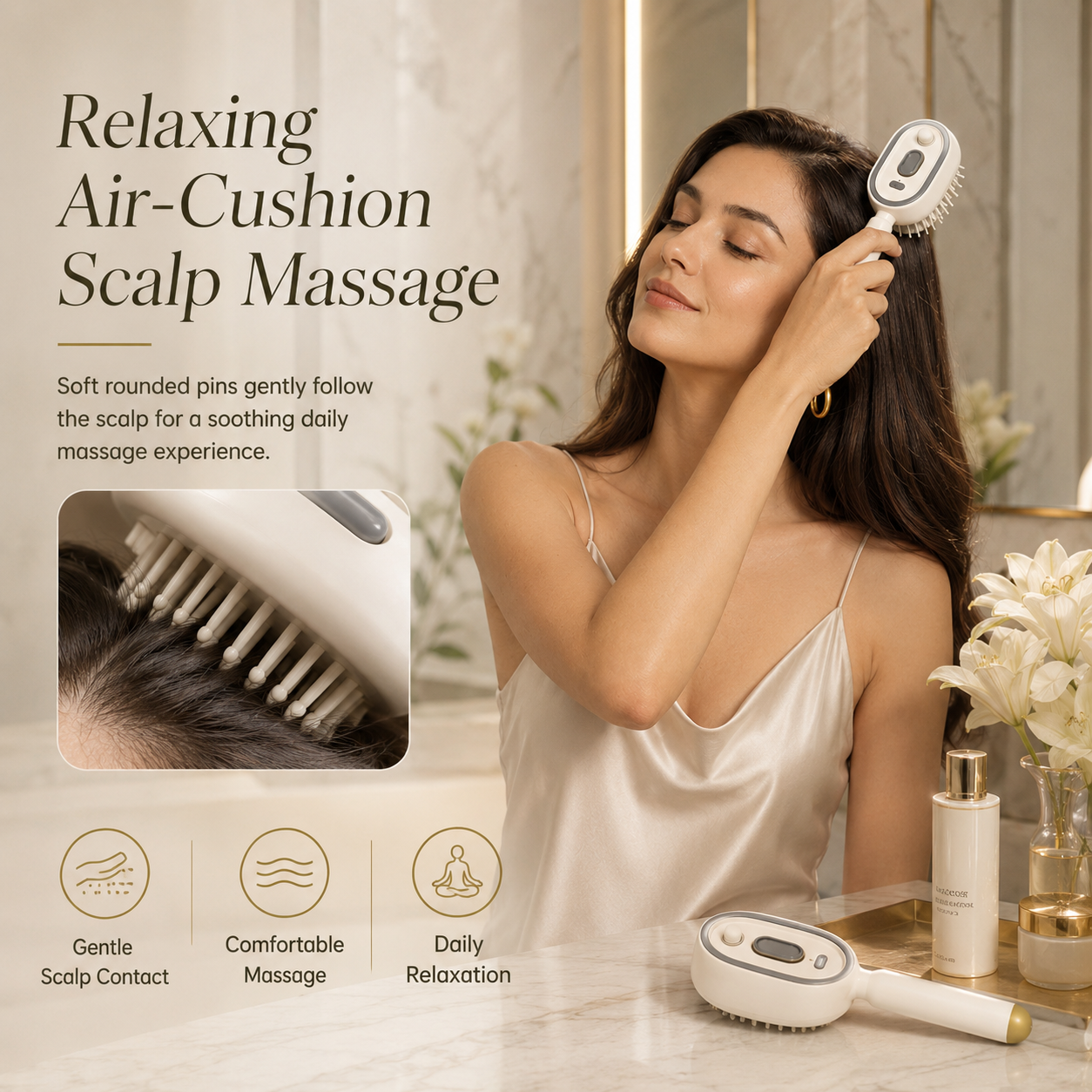 ⏳Last Day 50% OFF⏳-- 🙆‍♀️Spray Air Cushion Massage Comb Self-Cleaning Anti-Tangle Essential Oil Mist Hair Care Comb Anti-Static Volumizing Aromatherapy Comb Perfect Gift for Mom and Girlfriend