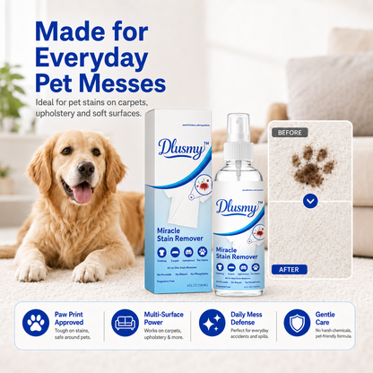 Miracle Stain Remover Spray-multi-purpose stain remover spray for clothing, carpets, upholstery and everyday pet messes—tough on stains while remaining gentle on fabrics.