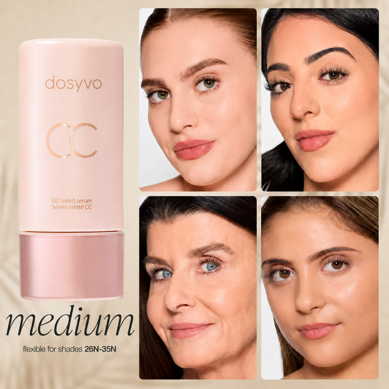 ✨ Color-Correcting Tinted Serum — Adapts to Your Skin Tone, Hydrates 24/7, and Blurs Imperfections