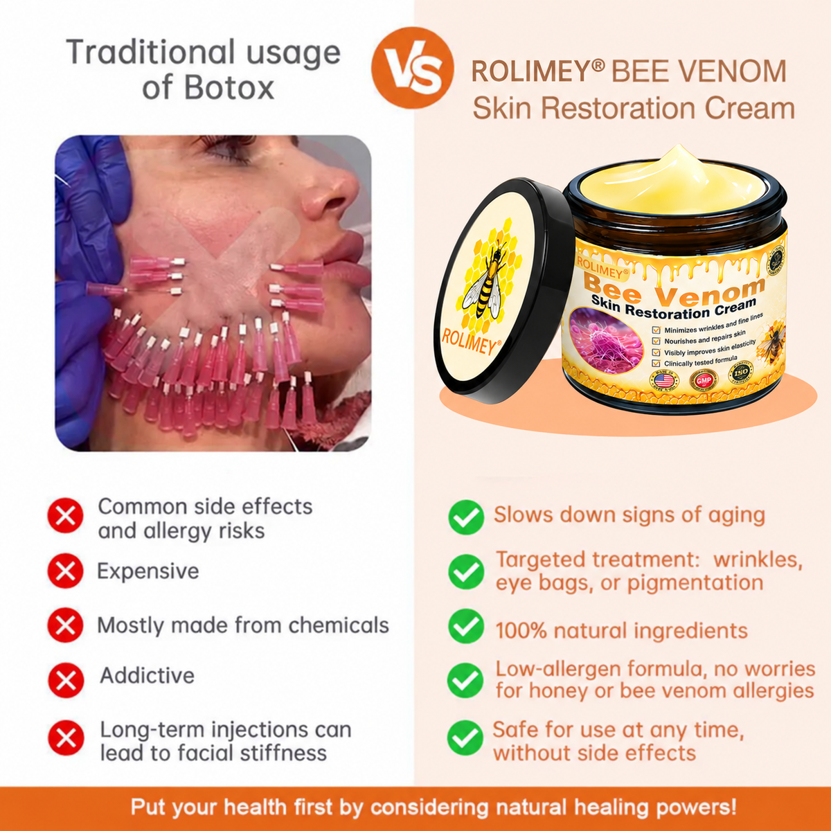 🌟Official Brand Shop丨Rolimey® 🐝Bee venom Pro Comprehensive Cream—Tightening for Skin Types